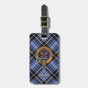 Étiquette À Bagage Clan Clark Crest sur Tartan