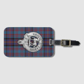Étiquette À Bagage Clan Cochrane Crest & Azure Tartan (Devant Horizontal)