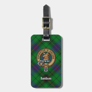 Étiquette À Bagage Clan Davidson Crest sur Tartan