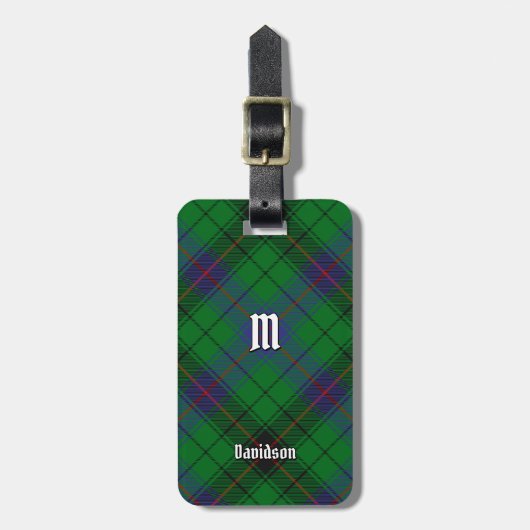 Étiquette À Bagage Clan Davidson Tartan (Devant Vertical)