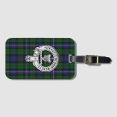 Étiquette À Bagage Clan Donnachaidh (Robertson) Crest /Hunting Tartan (Devant Horizontal)