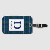 Étiquette À Bagage Clan Douglas Tartan Monogrammed (Devant Horizontal)