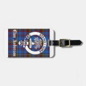 Étiquette À Bagage Clan écossais Anderson Crest & Tartan (Devant horizontal)