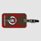 Étiquette À Bagage Clan écossais MacDuff Tartan et Crest Badge (Devant Horizontal)