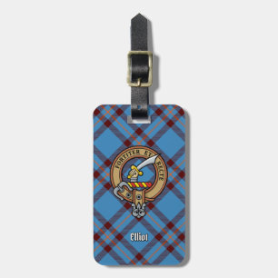 Étiquette À Bagage Clan Elliot Crest sur le tarte antique