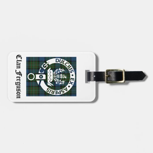 Étiquette À Bagage Clan Ferguson Crest Tartan (Devant horizontal)