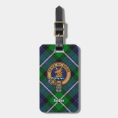 Étiquette À Bagage Clan Forbes Crest sur Tartan (Devant Vertical)