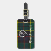 Étiquette À Bagage Clan Forsyth Crest Badge et Tartan (Devant Vertical)