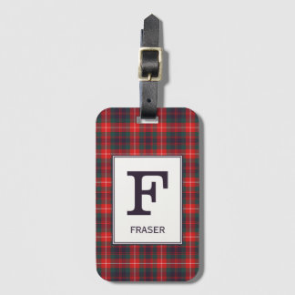 Étiquette À Bagage Clan Fraser de Lovat Tartan Monogrammé
