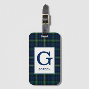 Étiquette À Bagage Clan Gordon Tartan Monogrammed
