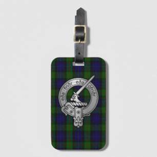 Étiquette À Bagage Clan Gunn Crest & Tartan - Old Norse