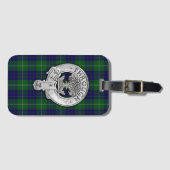 Étiquette À Bagage Clan Hamilton Crest & Hunter Tartan (Devant Horizontal)