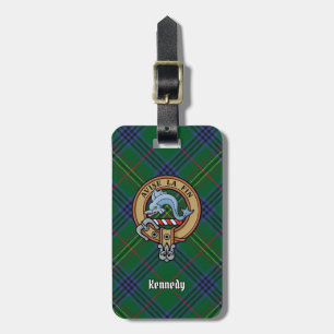 Étiquette À Bagage Clan Kennedy Crest sur Tartan