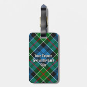 Étiquette À Bagage Clan Kirkpatrick Crest sur Tartan (Dos Vertical)