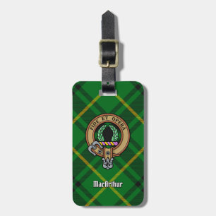 Étiquette À Bagage Clan MacArthur Crest sur Tartan