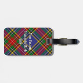 Étiquette À Bagage Clan MacBeth Crest sur Tartan (Dos horizontal)