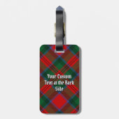 Étiquette À Bagage Clan MacDuff Crest sur Tartan (Dos Vertical)
