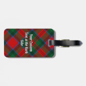 Étiquette À Bagage Clan MacDuff Crest sur Tartan (Dos horizontal)