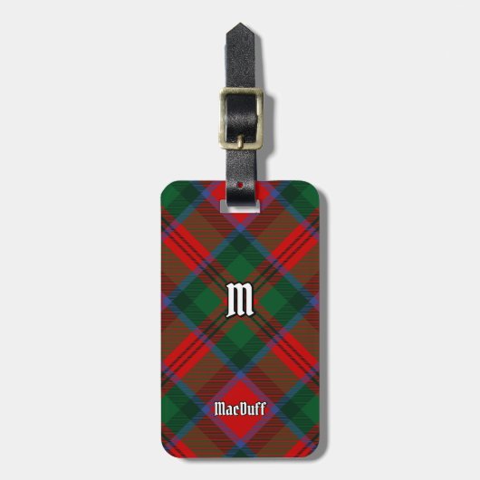 Étiquette À Bagage Clan MacDuff Tartan (Devant Vertical)