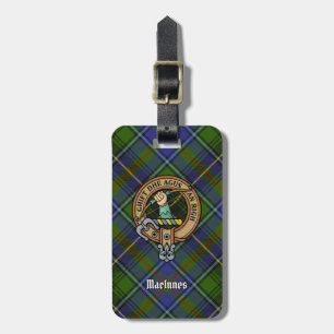 Étiquette À Bagage Clan MacInnes Crest sur Tartan