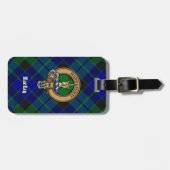 Étiquette À Bagage Clan MacKay Crest sur Tartan (Devant horizontal)