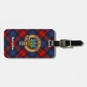 Étiquette À Bagage Clan MacLachlan Crest sur Tartan (Devant horizontal)