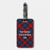 Étiquette À Bagage Clan MacLachlan Crest sur Tartan (Dos Vertical)