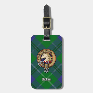 Étiquette À Bagage Clan Oliphant Crest sur Tartan