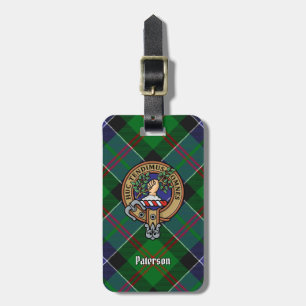 Étiquette À Bagage Clan Paterson Crest sur Tartan