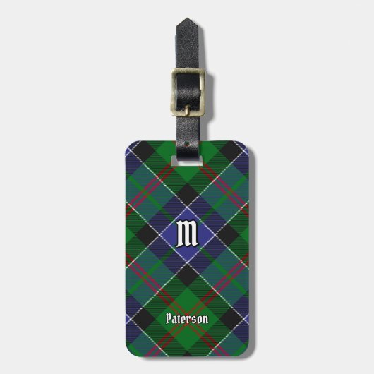 Étiquette À Bagage Clan Paterson Tartan (Devant Vertical)