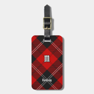 Étiquette À Bagage Clan Ramsay Red Tartan