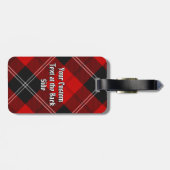 Étiquette À Bagage Clan Ramsay Red Tartan (Dos horizontal)