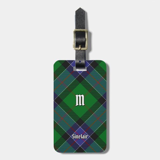 Étiquette À Bagage Clan Sinclair Chasse Tartan (Devant Vertical)