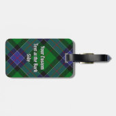 Étiquette À Bagage Clan Sinclair Chasse Tartan (Dos horizontal)