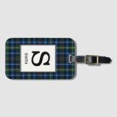 Étiquette À Bagage Clan Smith Tartan Monogrammé (Devant Horizontal)