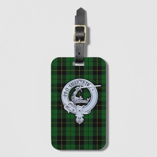 Étiquette À Bagage Clan Wallace Crest & Hunter Tartan (Devant Vertical)