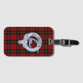 Étiquette À Bagage Clan Wallace Crest & Tartan (Devant Horizontal)