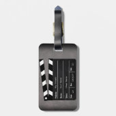 Étiquette À Bagage Clapperboard avec votre texte! (Dos Vertical)