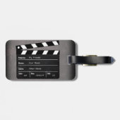 Étiquette À Bagage Clapperboard avec votre texte! (Dos horizontal)