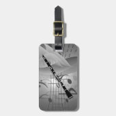 Étiquette À Bagage Clarinet aux accents musicaux (Devant Vertical)