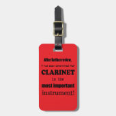 Étiquette À Bagage Clarinet, instrument le plus important (Devant Vertical)