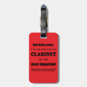Étiquette À Bagage Clarinet, instrument le plus important (Dos Vertical)