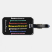 Étiquette À Bagage Clarinets colorés (Dos horizontal)