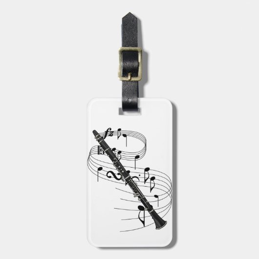 Étiquette À Bagage Clarinette (Devant Vertical)