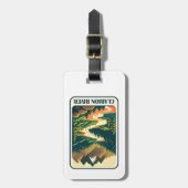 Étiquette À Bagage Clarion River Pennsylvania Colors (Devant Vertical)