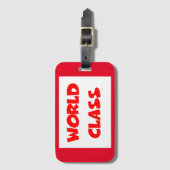 Étiquette À Bagage Classe mondiale (Devant Vertical)