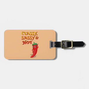 Étiquette À Bagage Classé Sassy Et Hot Pepper Diva
