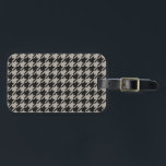 Étiquette À Bagage Classic Pepita Houndstooth Motif Black Grey<br><div class="desc">motif en tissu à feuillage persistant,  élégant et classique,  avec motif poivré / houndstooth en combinaison noire et grise.</div>