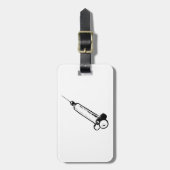 Étiquette À Bagage Classic Syringe Sketch Medical Equipment (Devant Vertical)