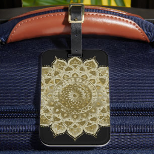 Étiquette À Bagage Classique Mandala Inde Style 4